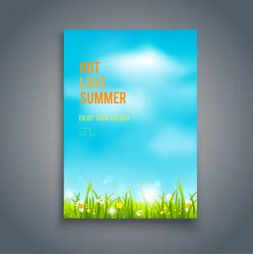 Blue summer sky Stock Illustration
