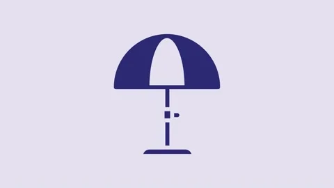 Blue Sun protective umbrella for beach icon isolated on purple background. Large Stock Footage 232802044