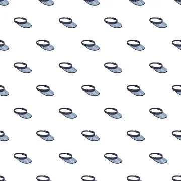 Blue sun visors creating a seamless pattern Stock Illustration