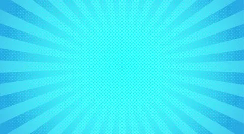 Blue sunbeams halftone background. Vector illustration. Stock Illustration