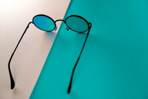 Blue sunglasses Stock Photos