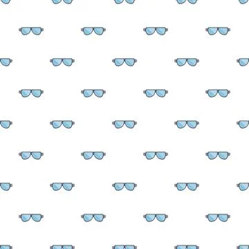 Blue sunglasses repeating pattern eyewear fashion background Illustrazione stock