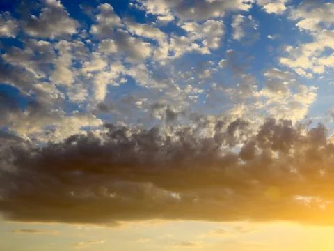 Blue sunny sky Stock Photos
