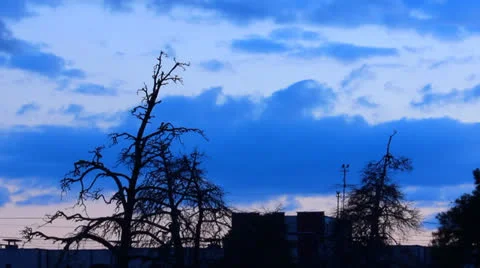 Blue sunset Stock Footage 25872325