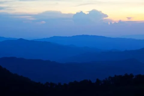Blue sunset Stock Photos
