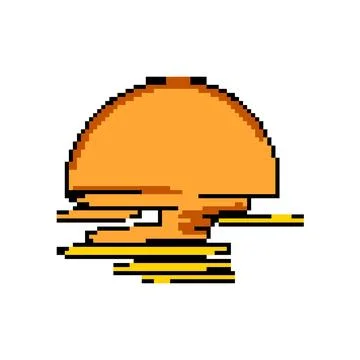 Blue sunset pixel art vector illustration Stock Illustration