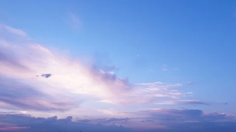 Blue Sunset Timelapse Stock Footage 91364456