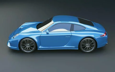 Blue supercar Stock Illustration