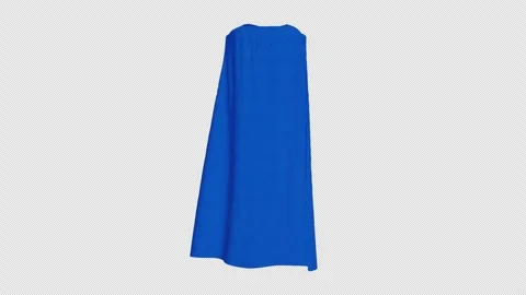 Blue Superhero Cape  With Alpha Channel, winth alpha channel. Stock Footage 335886065