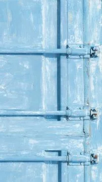Blue surface of the container Stock Photos