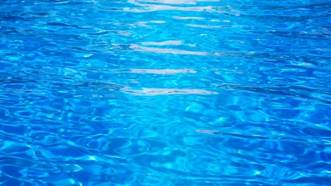 Blue surface water in the pool Video stock 91413586