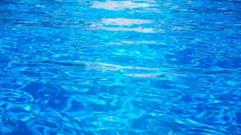 Blue surface water in the pool Video stock 92004694