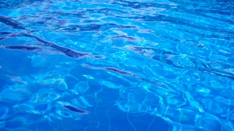 Blue surface water in the pool Stock Footage 92349631