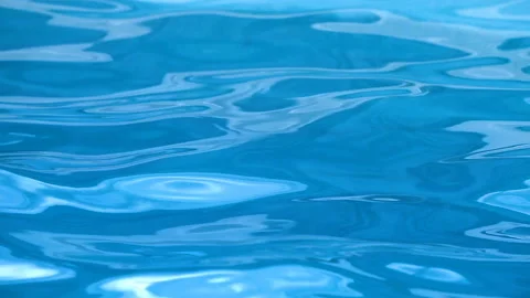 Blue surface water in the pool Stock Footage 111692078