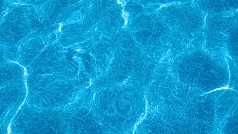 Blue surface water in the pool Stock Footage 112320531