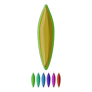 Blue surfboard beach cartoon vector graphic Stock Illustration
