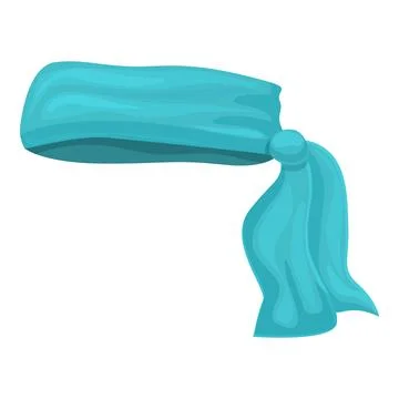 Blue sweatband for absorbing sweat while doing sports or working out Illustrazione stock