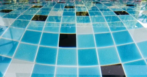Blue swimming pool Stock Footage 83670632