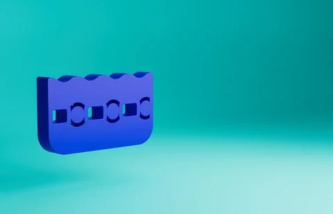 Blue Swimming pool icon isolated on blue background. Minimalism concept. 3D イラスト素材