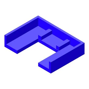 Blue swimming pool in isometric view showing stairs Stock Illustration