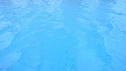 Blue swimming pool rippled Stock Footage 104789285