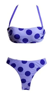 Blue swimsuit with a circular pattern Stock Photos