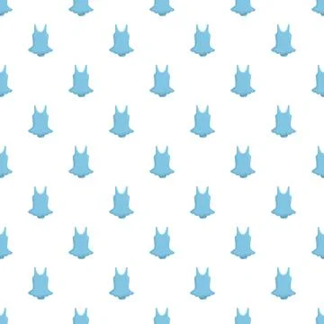 Blue swimsuit seamless repeating pattern background design Stock Illustration