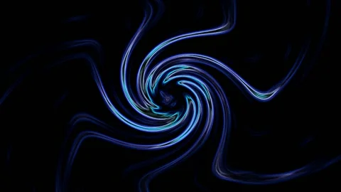 Blue Swirl on a Black Background Video stock 131332311
