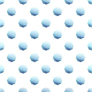 Blue swirl candy meringue pattern seamless background Stock Illustration