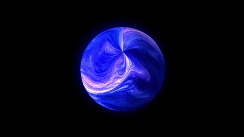 Blue Swirling Abstract Sphere Dark Background Loop 動画素材 339642302