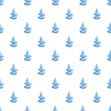 Blue swirling clouds seamless repeating pattern design イラスト素材