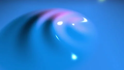 Blue swirling liquid motion with light reflections Video stock 339350617