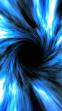 Blue swirling vortex tunnel with motion blur, abstract hyperspace portal ba.. Stock Illustration