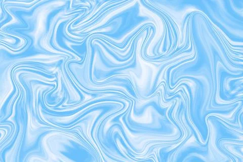 BLUE swirly colored abstract background with silky fluid liquid effect. Desig 스톡 일러스트