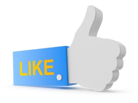 Blue Like Symbol and Like Text Illustrazione stock