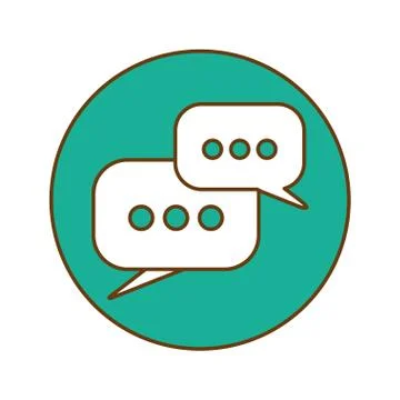 Blue symbol bubbles button icon Stock Illustration