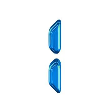 Blue symbol made as digital text. number 1 Illustrazione stock