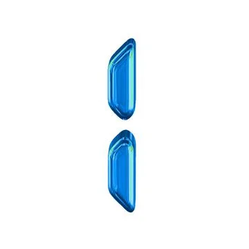 Blue symbol made as digital text. letter i Illustrazione stock
