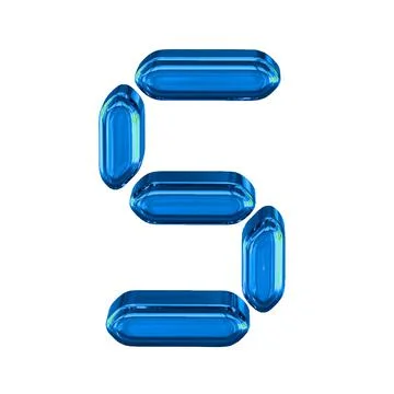 Blue symbol made as digital text. letter s Illustrazione stock