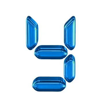 Blue symbol made as digital text. letter y Stock Illustration