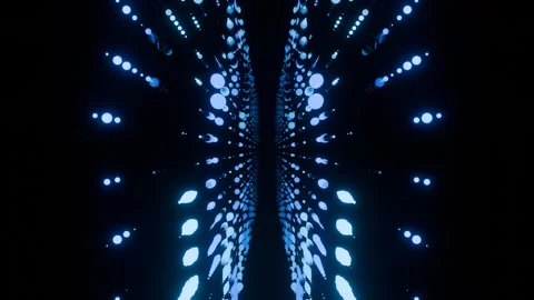 Blue Synthetic Neon Transformed Bubbles Background VJ Loop in 4K Video stock 334719729