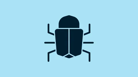 Blue System bug concept icon isolated on blue background. Code bug concept. Bug Stock Footage 230597165