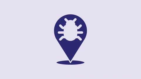 Blue System bug concept icon isolated on purple background. Code bug concept Stock Footage 232799107