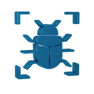 Blue System bug concept icon isolated on transparent background. Code bug c.. Stock Illustration