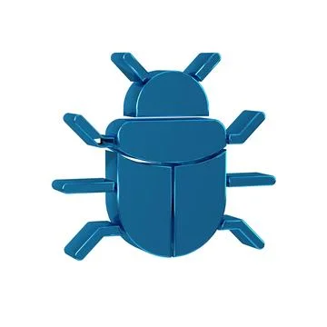 Blue System bug concept icon isolated on transparent background. Code bug c.. Illustrazione stock