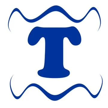 Blue T Stock Illustration