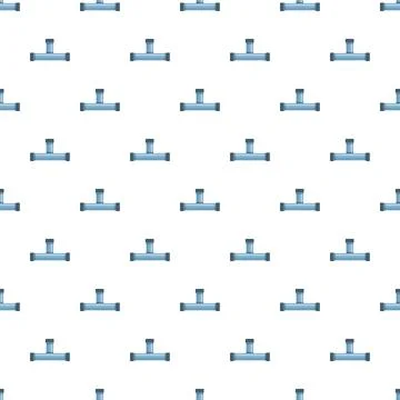 Blue t pipe pattern plumbing construction background Illustrazione stock