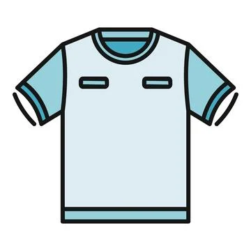 Blue t shirt vector drawing icon Stock Illustration