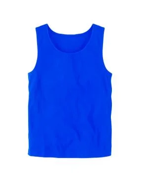 Blue t-shirts isolated on white Stock Photos