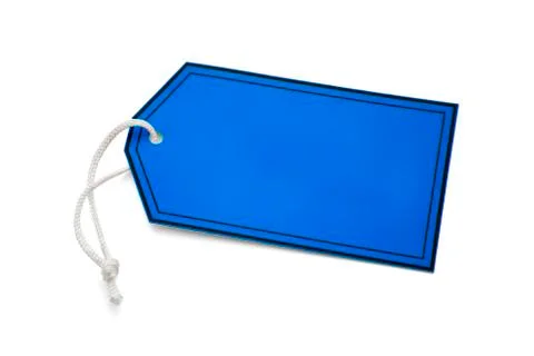 Blue tab hanger Stock Photos